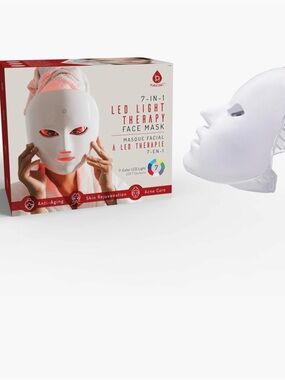 Pursonic 7-in-1 LED Light Therapy Face Mask — White